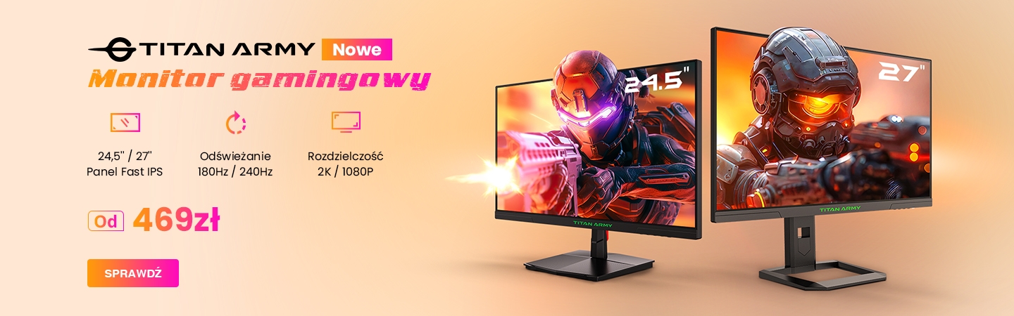 Nowe Monitory IPS Titan Army - 180Hz/240Hz, 2K/1080P, Tylko 469,00 zł!